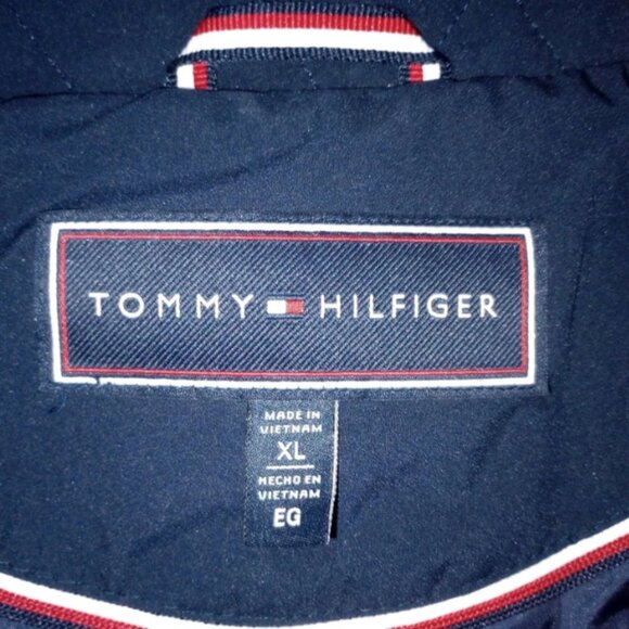 NWOT Tommy Hilfiger Quilted Jacket – Navy, Women’s XL, Logo, Pockets, Button-Up - Picture 7 of 11